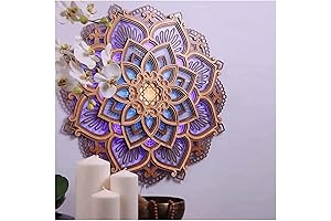 Creative Mandala Yoga Room Night Light Wall Art