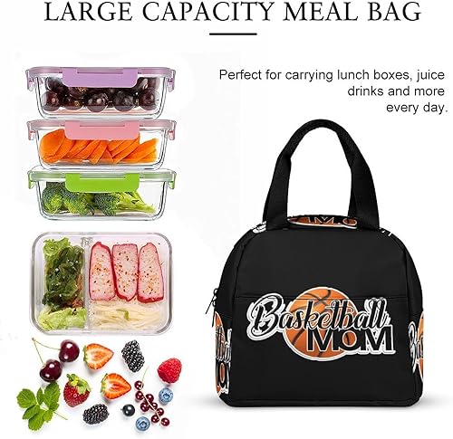 Miniatura 7 de Basketball Mom Lunch Box for Women Men Insulated Lunch Bag Reusable Lunch Tote Bag Lunch Container