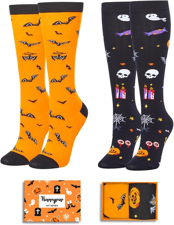 HAPPYPOP Halloween Socks Spooky Gifts For Boys Girls