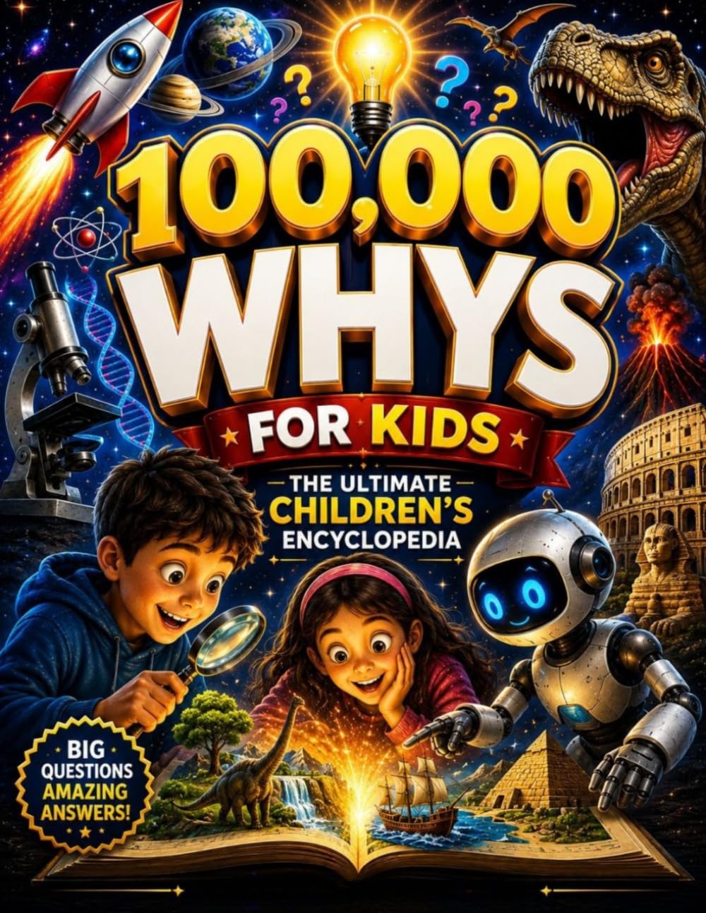 100,000 Whys for Kids: The Ultimate Children’s Encyclopedia of Big Questions, Amazing Answers, and Fascinating Facts About Science, Space, Animals And Our World for Ages 6–12