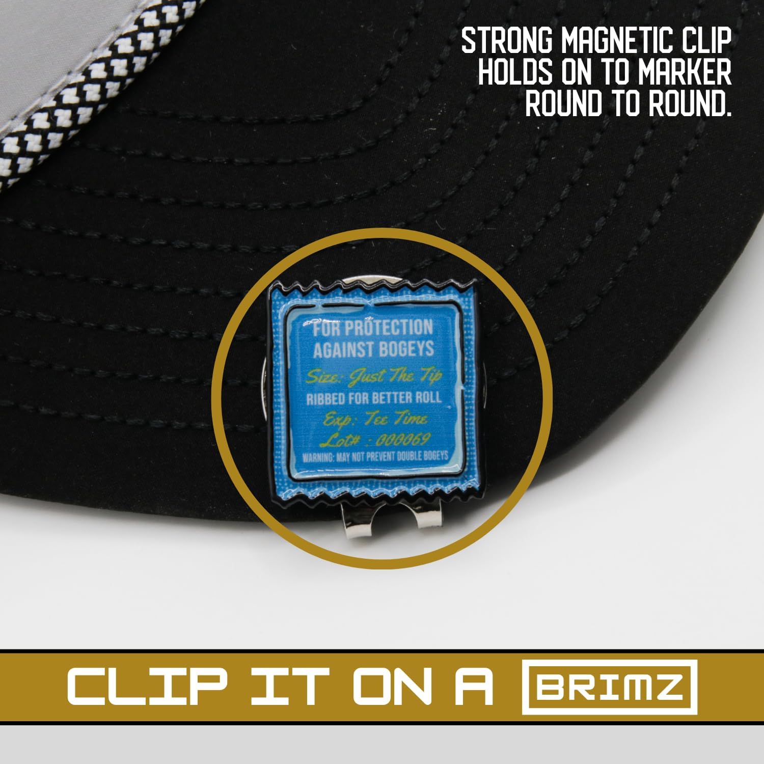 BRIMZ Golf Ball Marker Set – 5 Magnetic Funny Golf Ball Markers with Hat Clip for Convenient Access on The Course