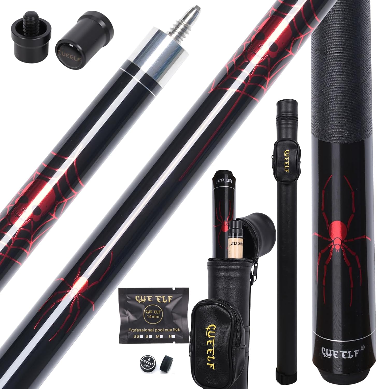 Pool Cue Stick,Billiard Cue Sticks with Hard Case Low Deflection Shaft Professional Billiard Pool Cues Sticks 19.5-21 oz Cue Stick