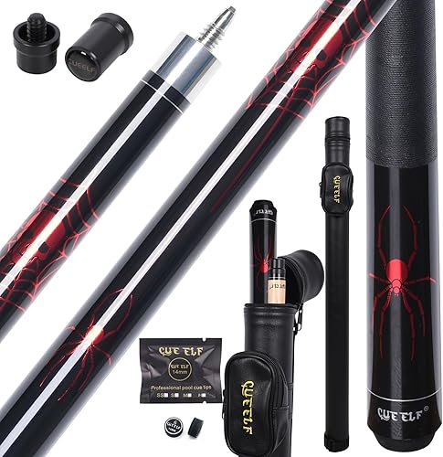 Miniatura 9 de Taco de billar, palos de billar con estuche rígido, eje de baja desviación, palos profesionales de billar de 19.5 a 21 onzas Escorpión