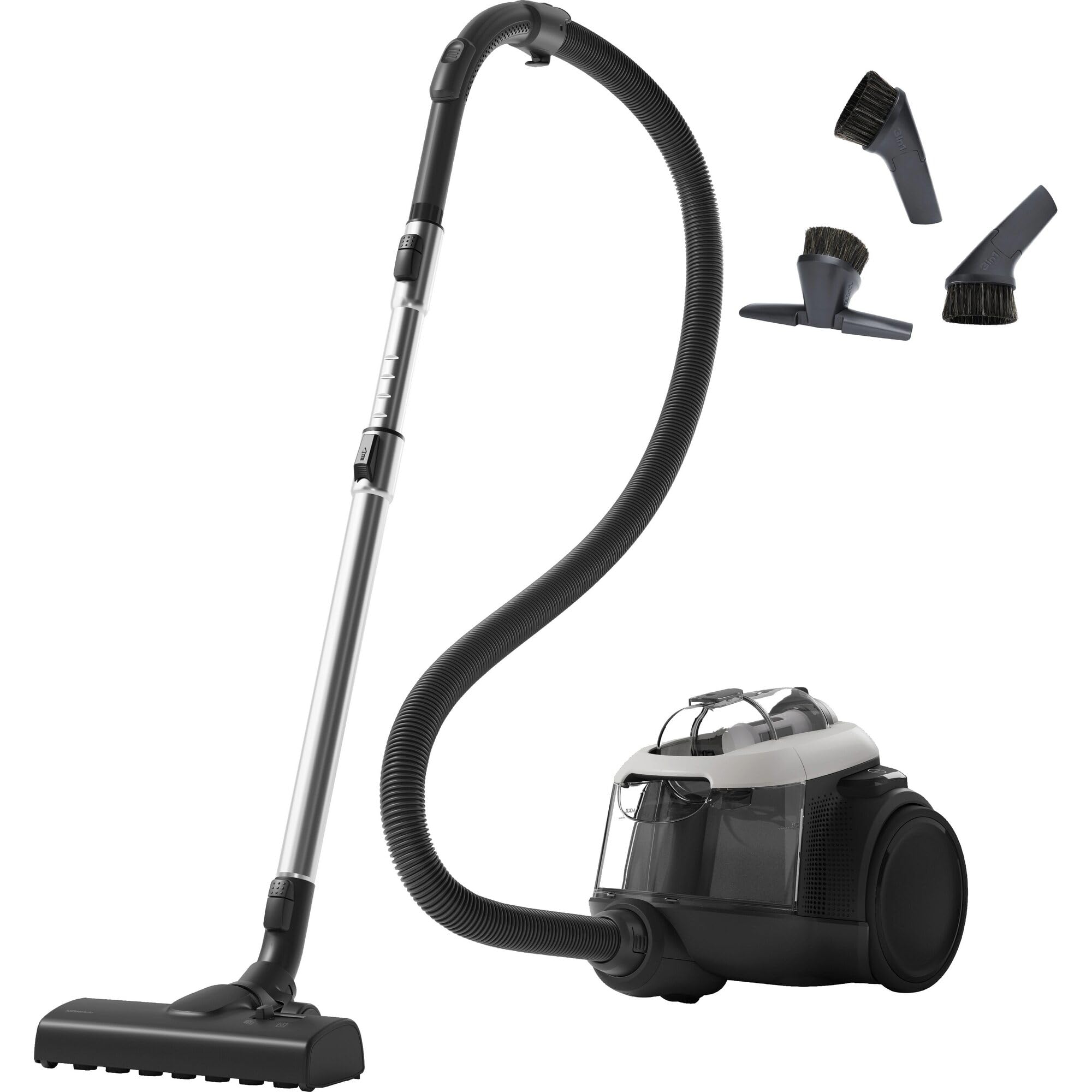 AEG CLEAN 6000 Staubsauger Beutellos, Starke Zyklontechnologie 700 W, AllFloor Bodendüse, 6-stufige Filtration - hygienisch saubere Luft, 1,6 l Staubbehälter, 12 m Aktionsradius, 73 dB, Weiß, AL61C2SW