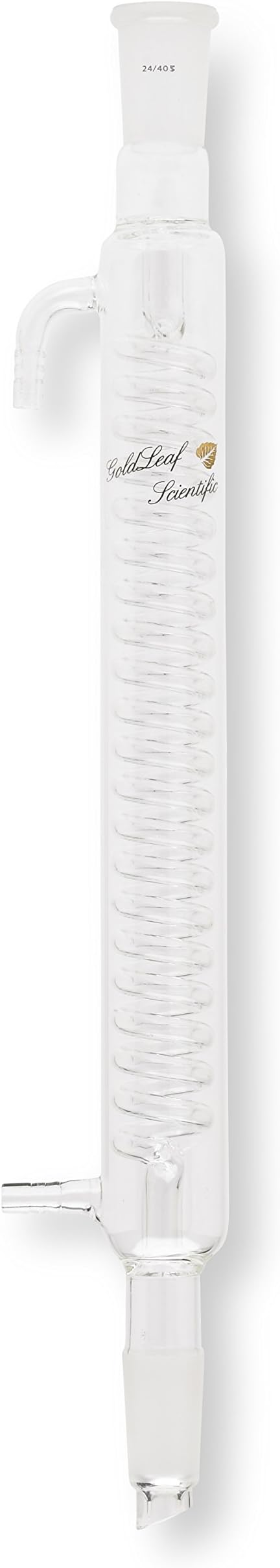 GLA200GC Coiled Graham Condenser, 200mm Effective Length with 24/40 Standard Taper Joints & 10mm Hose Barbs