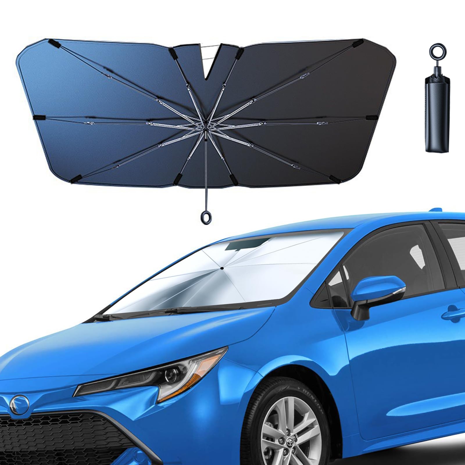 JDDRY Windshield Sun Shade with Pull Cord