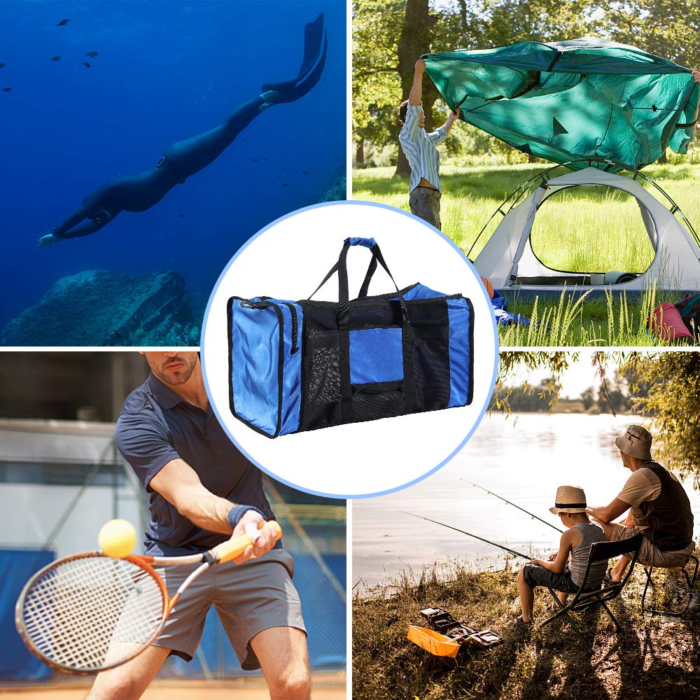 Generico Borsa da equipaggiamento rete a grande capacità per immersioni subacquee snorkeling nuoto spiaggia e attrezzature sportive
