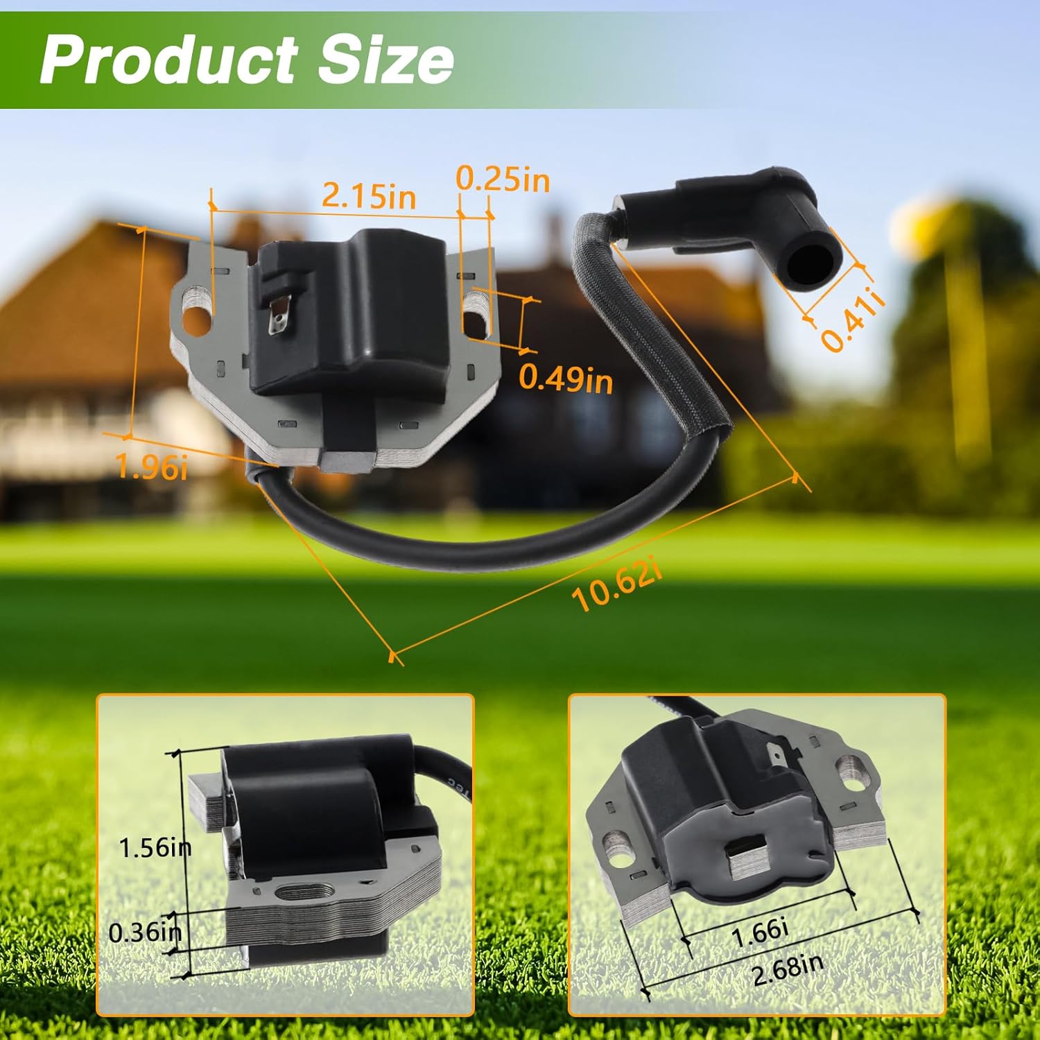 2 Pack Ignition Coil Compatible with Kawasaki FR Series Engines: 541V 600V 651V 691V 730V/FS Series Engines: 481V 541V 600V 691V 730V/FX Series Engines: 481 THROUGH 921V Replace#: 21171-0743