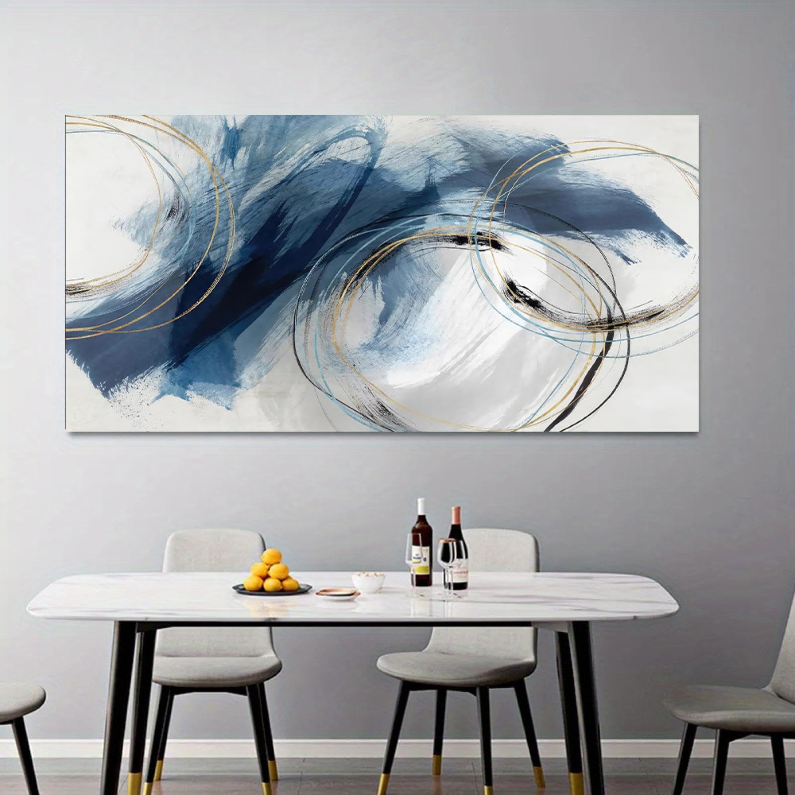 Art moderne abstrait tableau décoration murale colorée 30x65