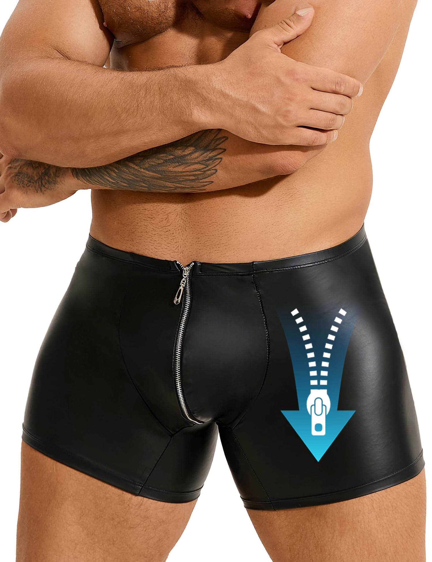 Walang Comfortabel zijden ondergoed voor mannen ademende boxershorts sexy transparante kanten boxershorts slips, lila, One size