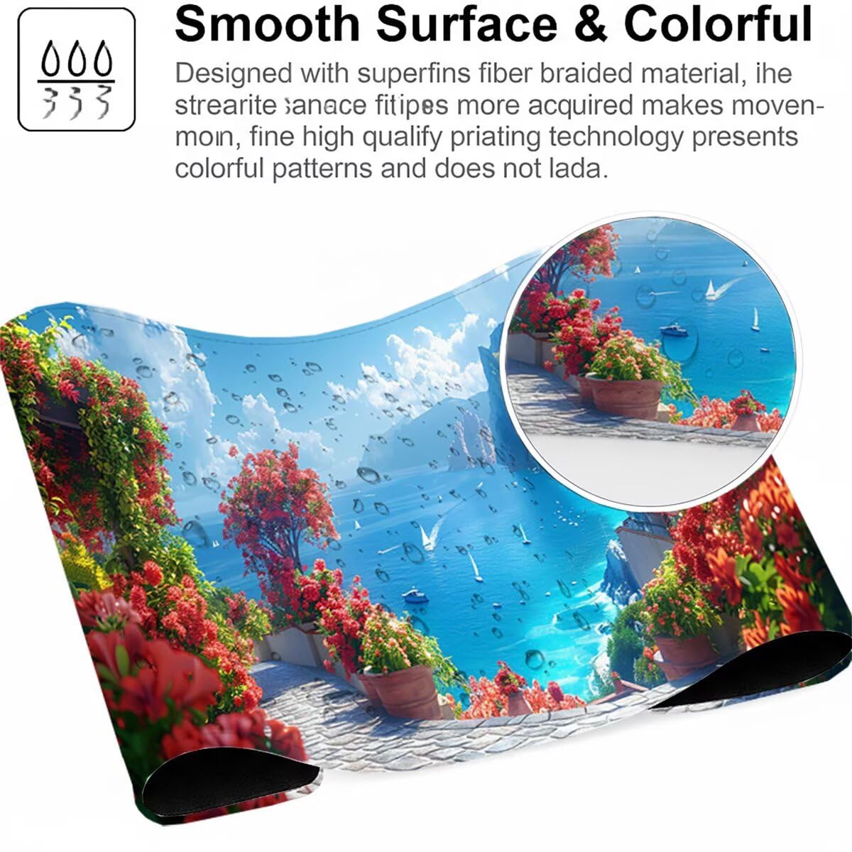 Tappetino per Mouse Gaming XXL 1200x600x3mm– Ufficio Mousepad Grande – Migliora la Velocità e la Precisione Tenuta Stabile Sottomano per Ufficio e Casa Accessori Scrivania Animale PjY14291 N-U