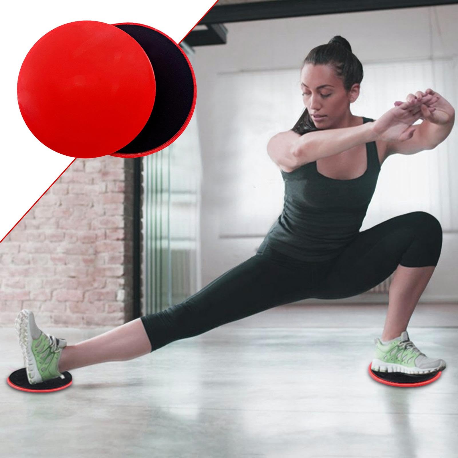 Core Slider, Slider per l'allenamento - Slider per i piedi a due lati per l'allenamento,Slider per nucleo da 2 pezzi per allenamento, slide resistenti da utilizzare su moquette pavimenti in legno