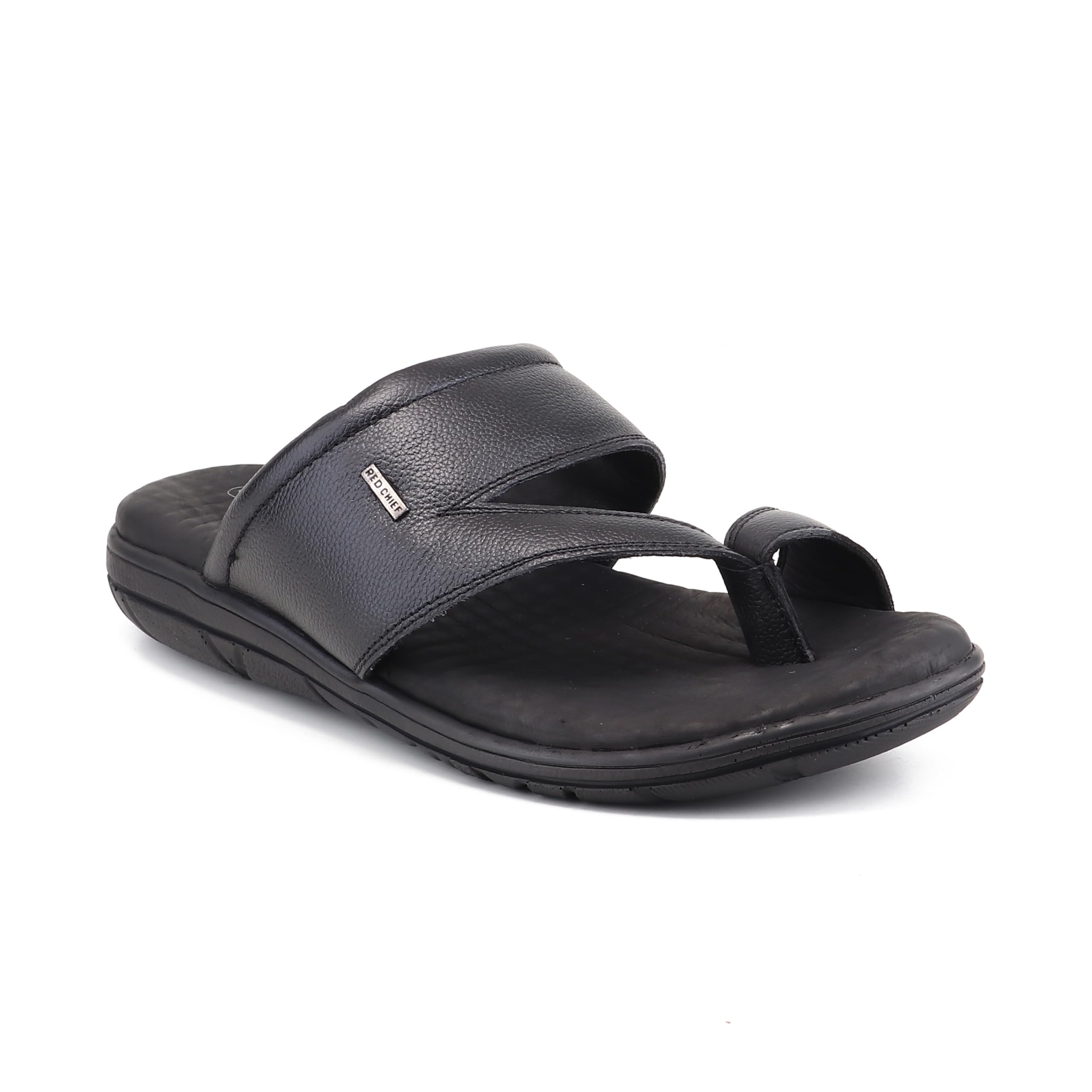 Buy Red Chief Genuine Leather Slipper for Men | RC4037A | Black at