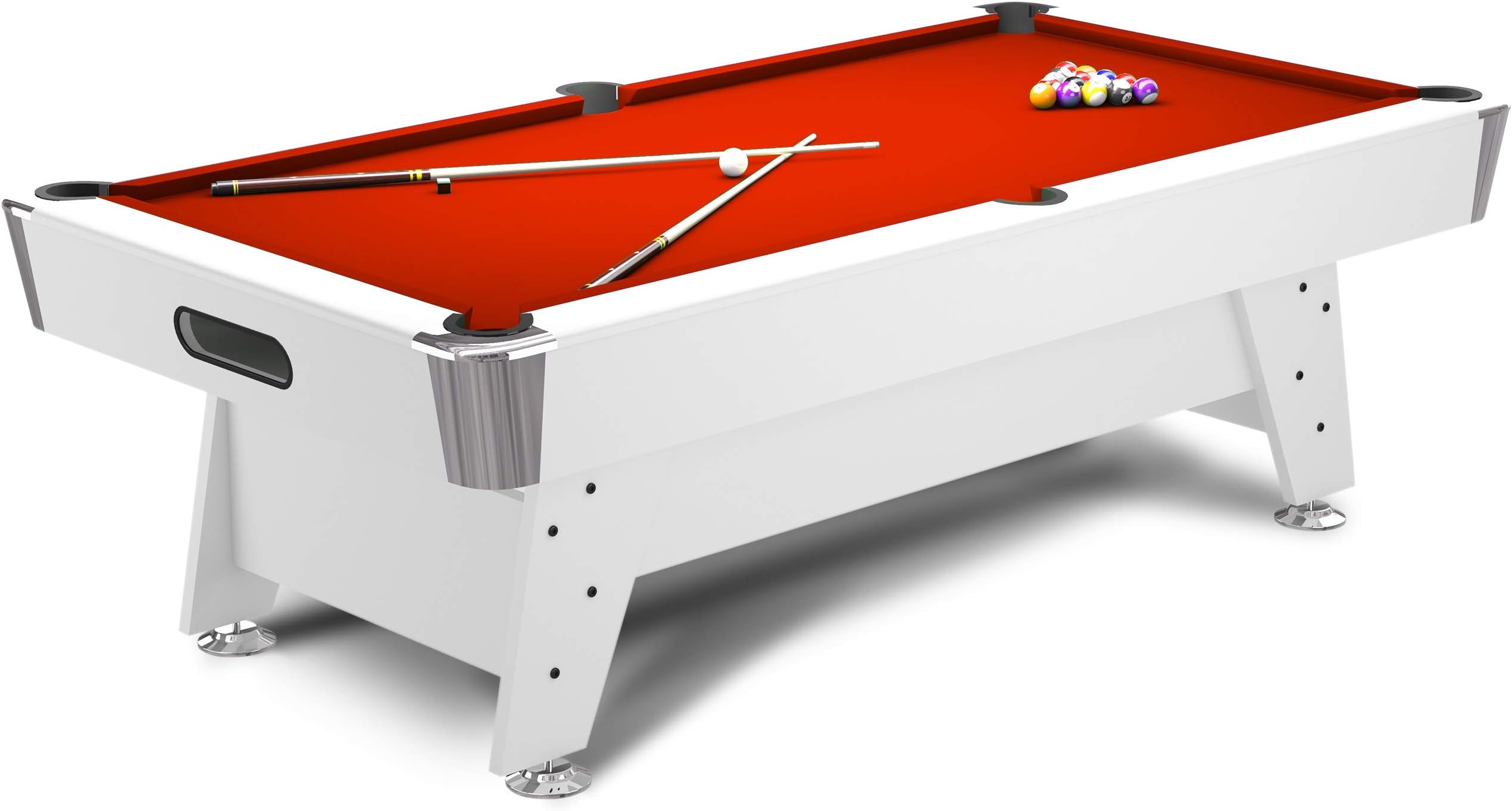 Diamond 7FT Pool Table American Style Billiard - Slate Bed - Free Accessories - Optional Multi Games Reversible Tops (Five Finish Options with Choice of Eight Cloth Colours)
