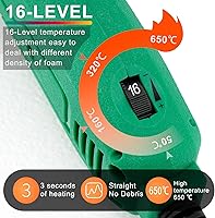 Vista 4 de Cuchillo Eléctrico de 300W Refrigerado por Aire - Herramienta de Corte de Espuma con Cuchillas y Accesorios Utilice el Cortador de Espuma