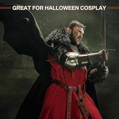 Miniatura 7 de Accesorio vikingo medieval de Halloween, cinturón de espada de cuero, espada de rana con cinturón, cinturón de soporte de espada de caballero,