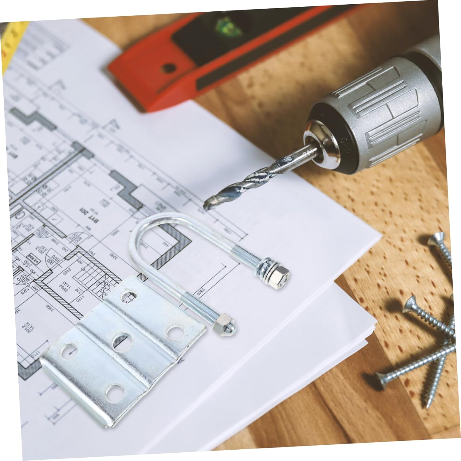 KICHOUSE 4PCS Trailer Parts Kit Bolts Leaf Spring Hangers and Axle U Bolt Set for RV and Boat Trailers