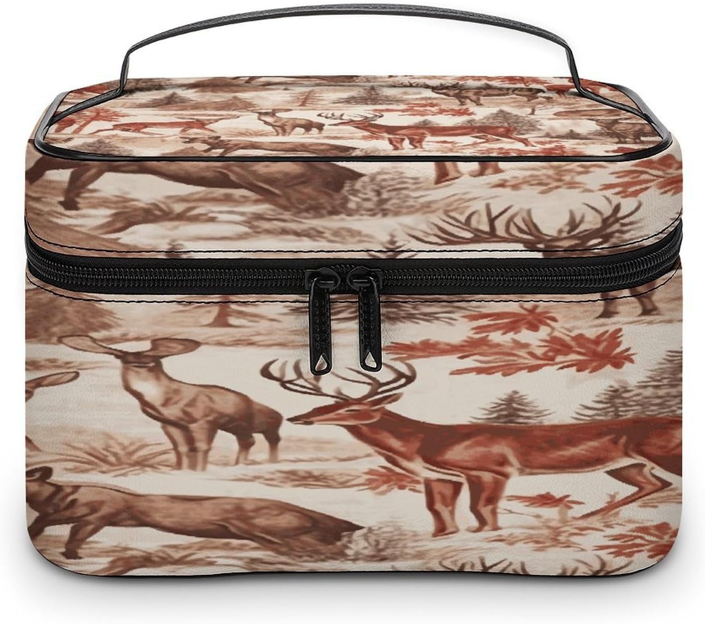 Animal Wilderness Bear Deer Travel Makeup Bag Cosmetic Bag Toiletry Bags
