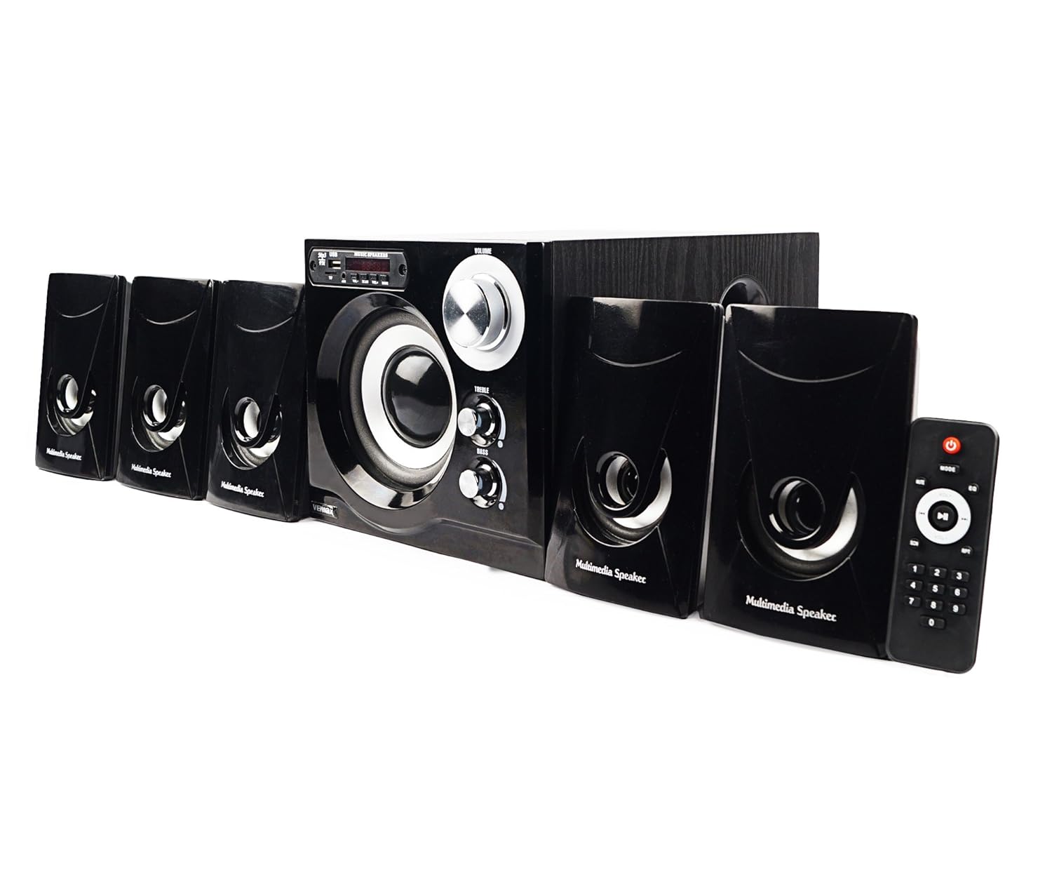 Vemax Elite 5.1 Hi Bass Home Theater System with FM USB AUX (Front