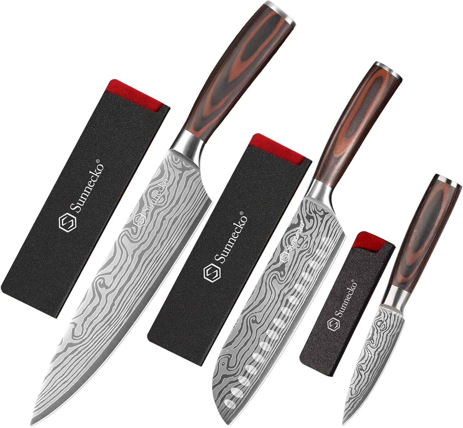Sunnecko 3pcs Kitchen Knife Set