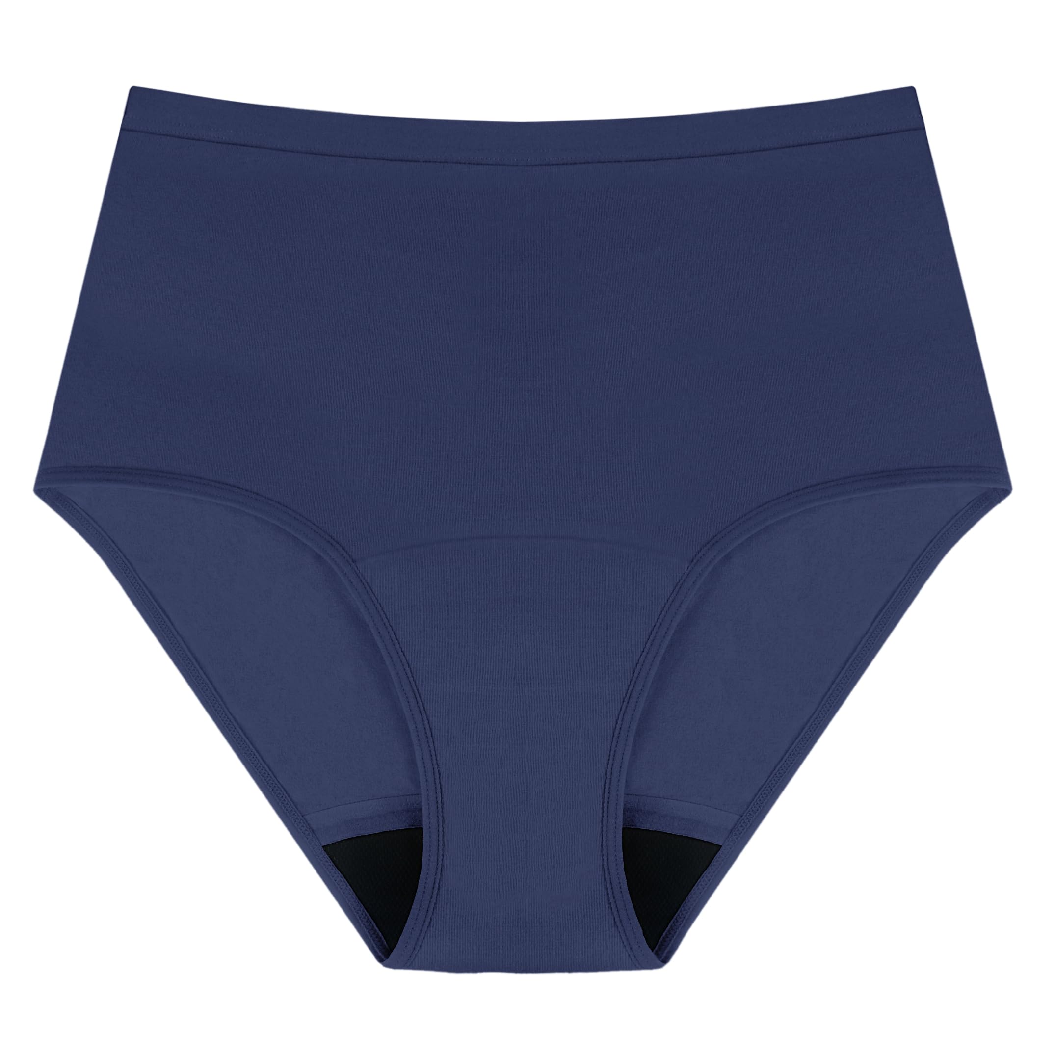 AIRCUTE Washable Urinary Incontinence Protective Underwear for Women Leak Proof Absorbent Reusable Panties 60ML 1 Pack (Dark Sea, Large)