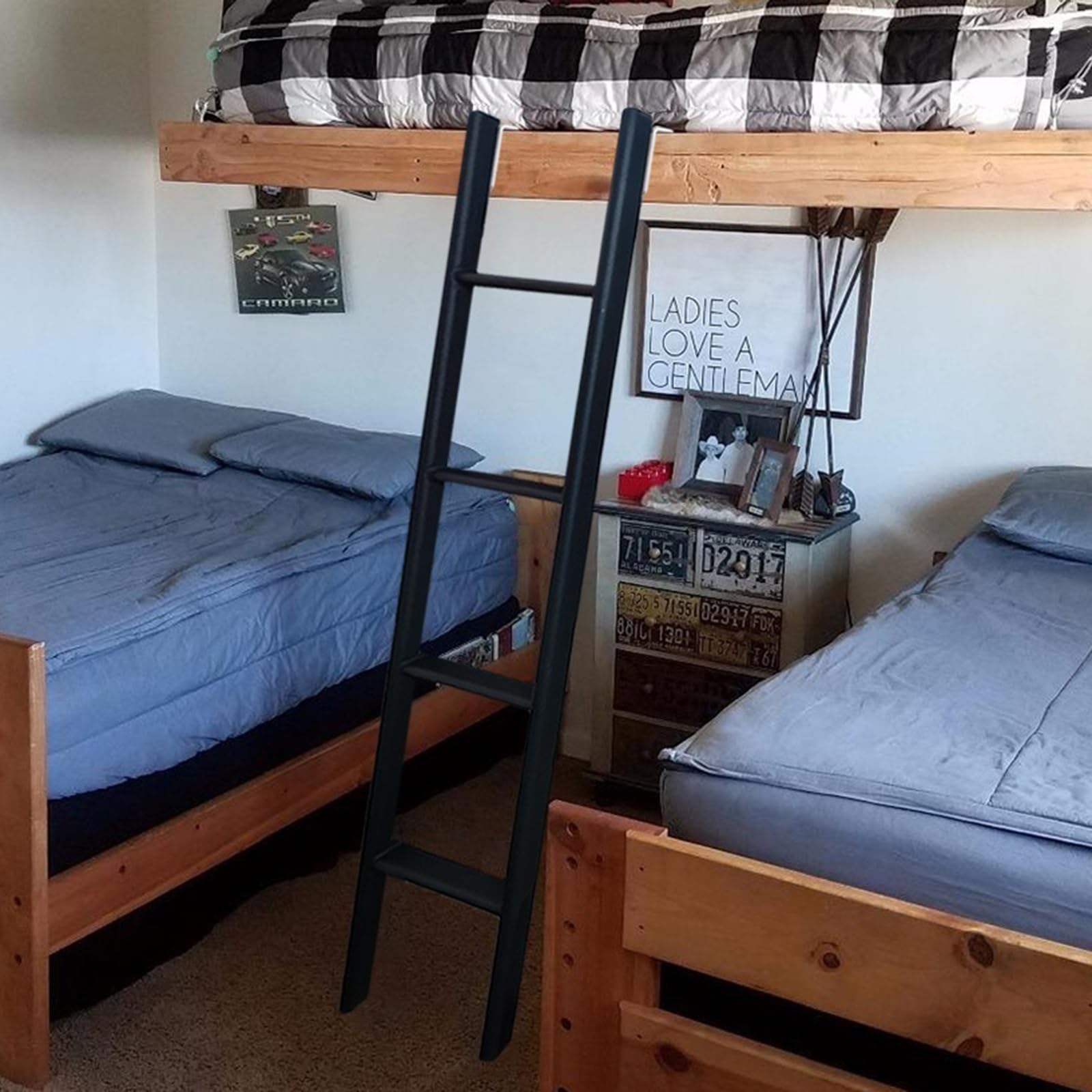 Scala In Legno Massello Di Pino Per Soppalco E Letto A Castello: Larghezza 50 Cm, Gradini Larghi 9,5 Cm, Portata 170 Kg, Made In Italy - 6