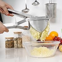 Vista 9 de MyLifeUNIT Potato Ricer, Stainless Steel Potato Masher & Squeezer, Extra Large Capacity Ricer for Mashed Potatoes, Ergonomic Comfort Grip