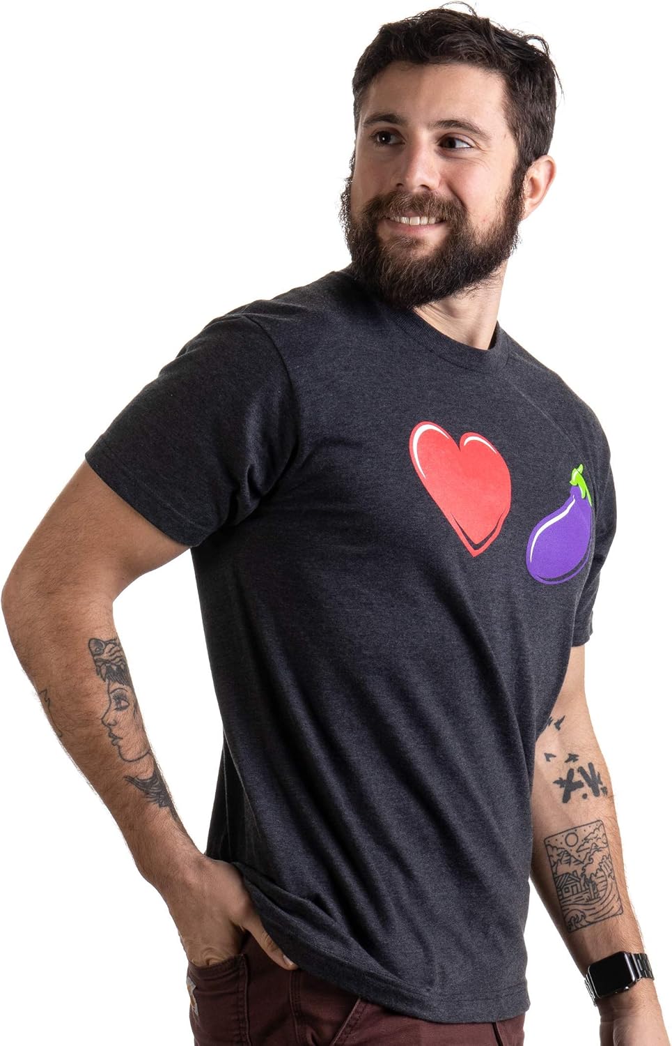 Love Eggplant | Funny Gay Pride Humor LGBTQ Silly Joke for Men Women T-Shirt