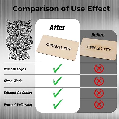 Miniatura 9 de Creality Juego de mesa de trabajo de panal de abeja de acero de 12.598 x 12.598 in, cama láser para cortador láser grabador con hoja de acero y 12