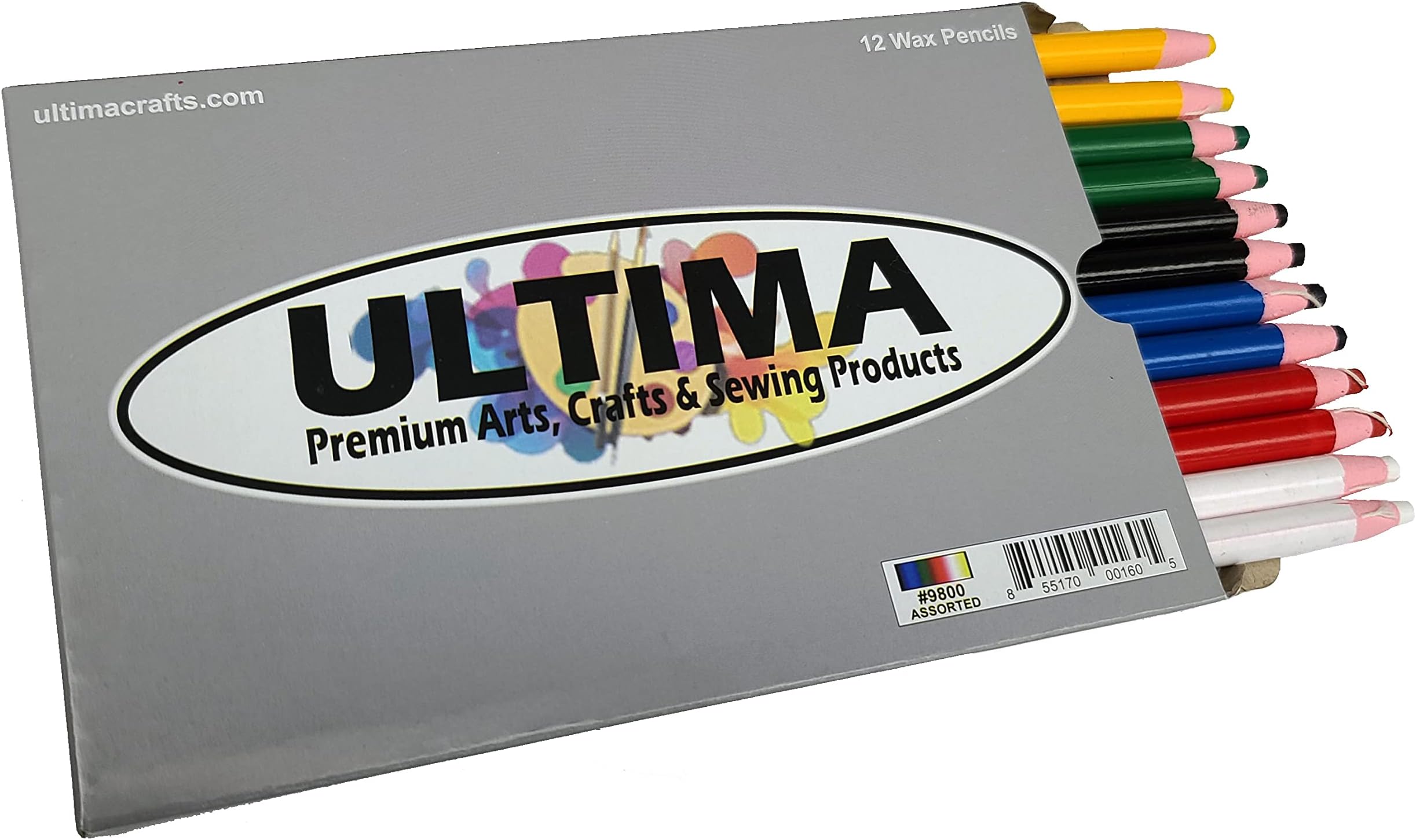 UltimaChina Marker - Peel-Off Grease Pencil/Wax Pencil - Leaves Opaque, Easy to Remove Markings on all Glazed, Non-Porous & Polished Surfaces (Assorted)