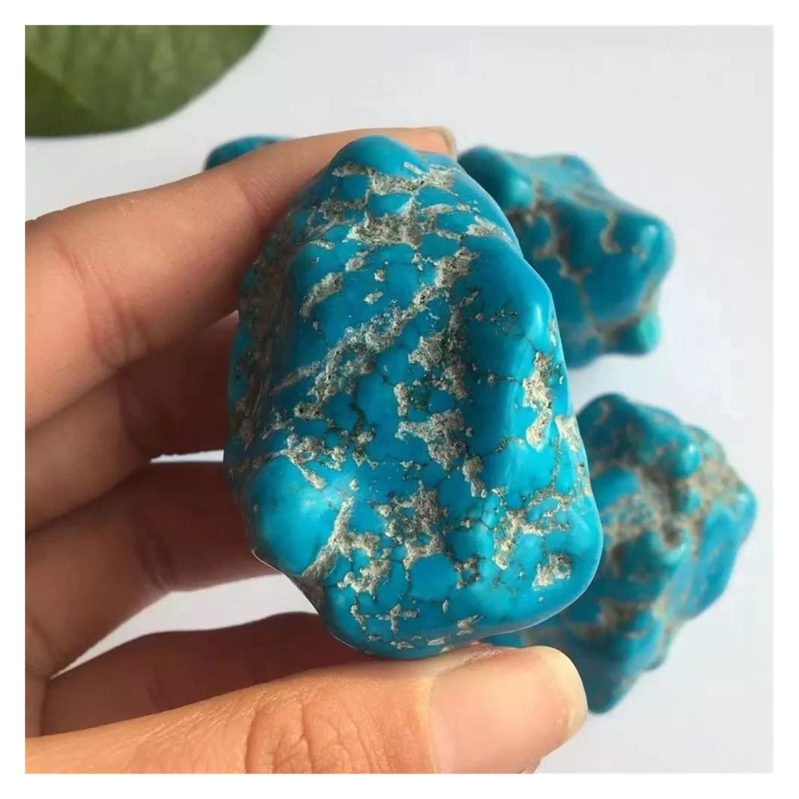 Piedra áspera de cristal natural de turquesa 120g para decoración