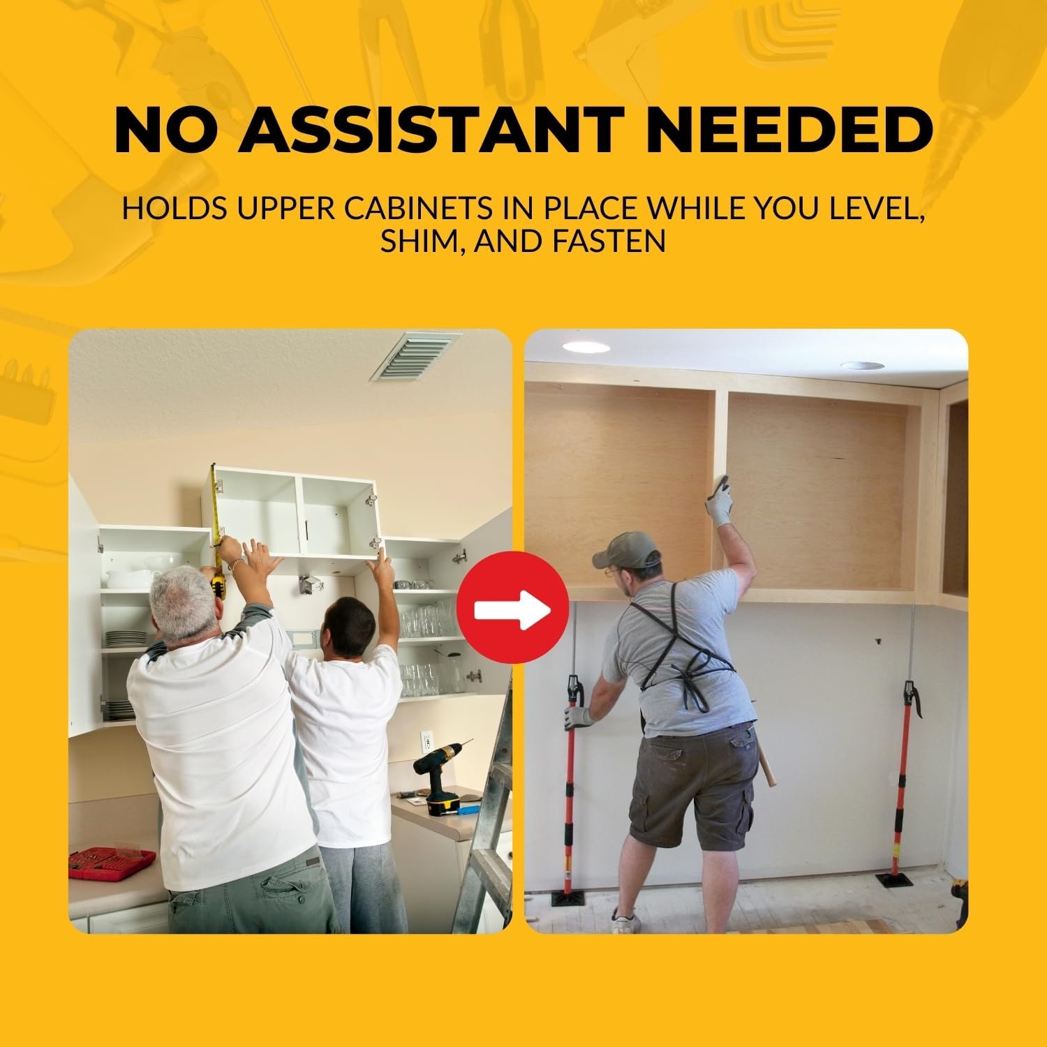 Fastcap 3-HUPPERHAND Upper 3rd Hand Support Poles System 2-Pack Kit