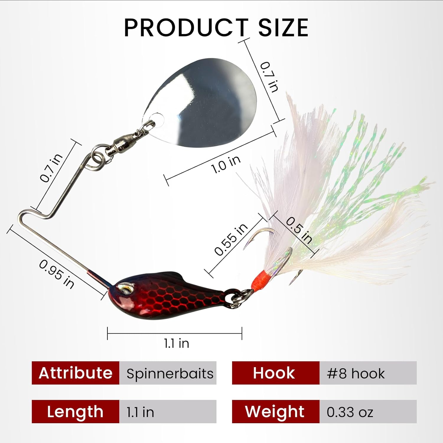 Pristis Utility Multi-Function Fishing Tool Combination, UTA II Fishing Pliers & 4 pcs Spinnerbait Fishing Lures, A Cool Option for Angler