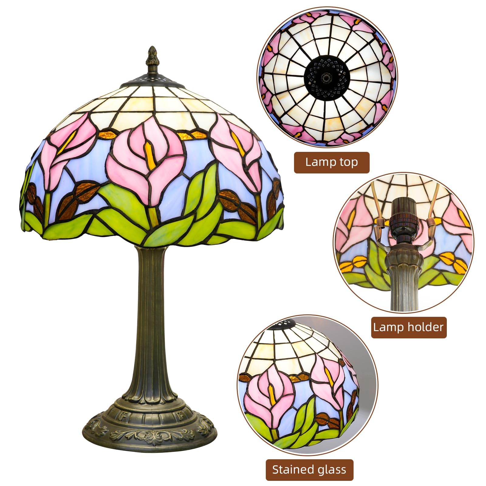 Große Pilz Tiffany Lampe Aus Handgefertigtem Buntglas Im Gemütlichen Dorf Stil Dekorative Tisch Und Nachtlampe Für Schlafzimmer Bett Wohnzimmer Büro Sowie Küche Stilvolle Weihnachtslampe Und Originell