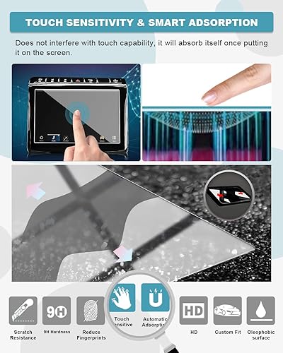 Miniatura 4 de CDEFG Protector de pantalla Grand Cherokee L 2022 2023 para Grand Cherokee 2022 2023 Protector de pantalla táctil de 10.1 pulgadas, láminas de