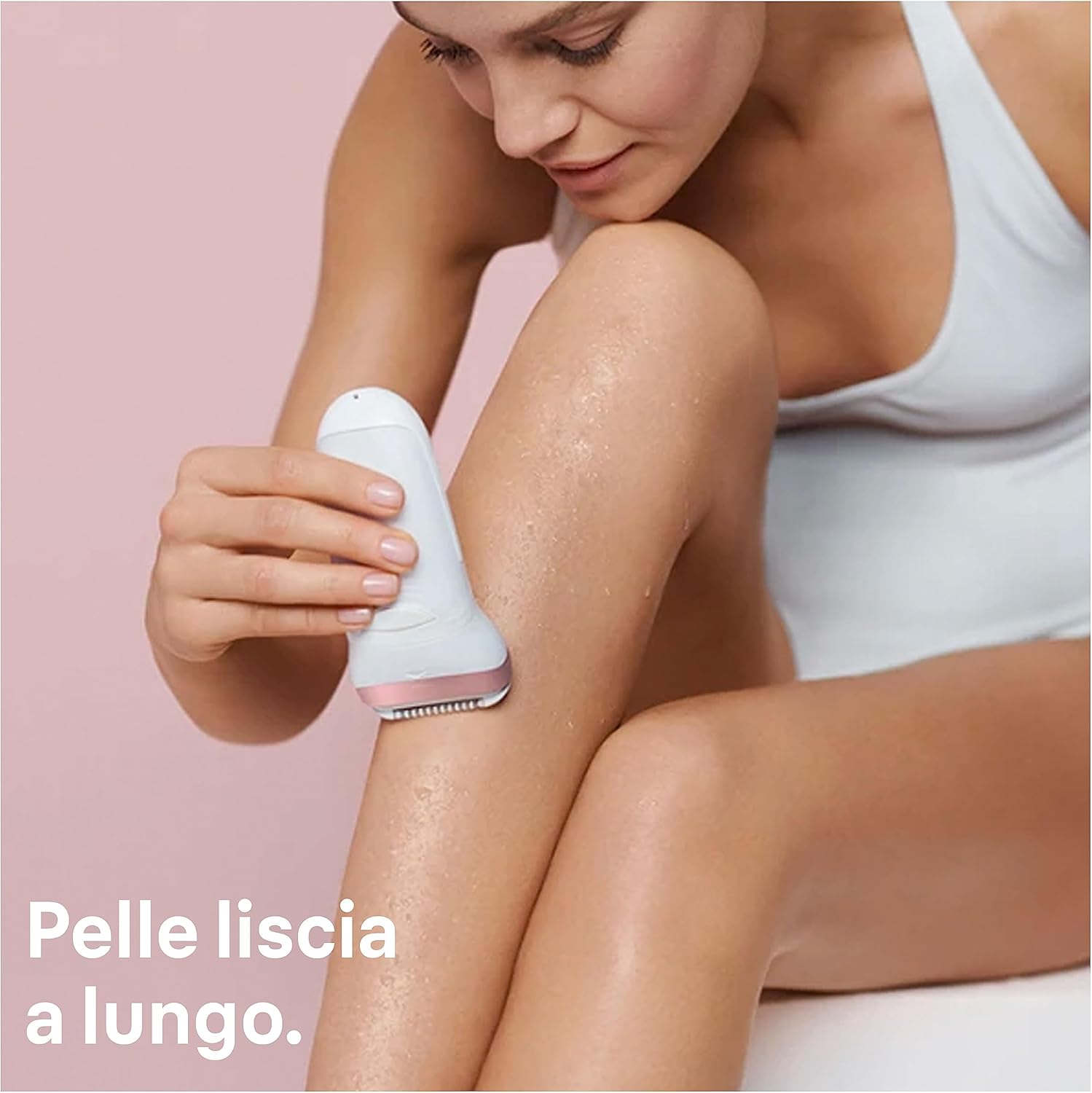 Braun Silk-épil 9 Depilatore Donna, Epilatore Elettrico Donna Impermeabile al 100% Idea Regalo, 9-720 Bianco e Rosa SE9720 - Immagine 2