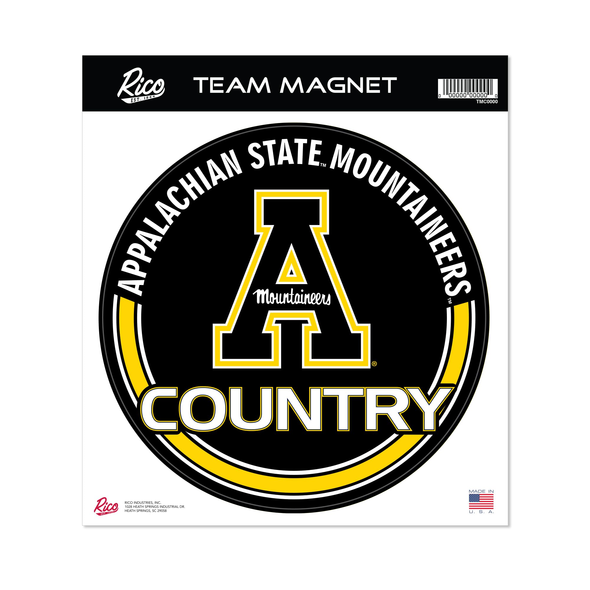 Rico IndustriesNCAA Appalachian State Mountaineers 8" Round Magnet
