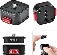 Vista 1 de Placa de liberación rápida, montaje de trípode para cámara Arca Swiss QR con abrazadera de garra rápida compatible con Canon Sony Nikon Pentax