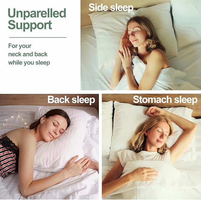 Almohada Látex Natural Tamaño Estándar con Funda de Algodón Removible miniatura 3