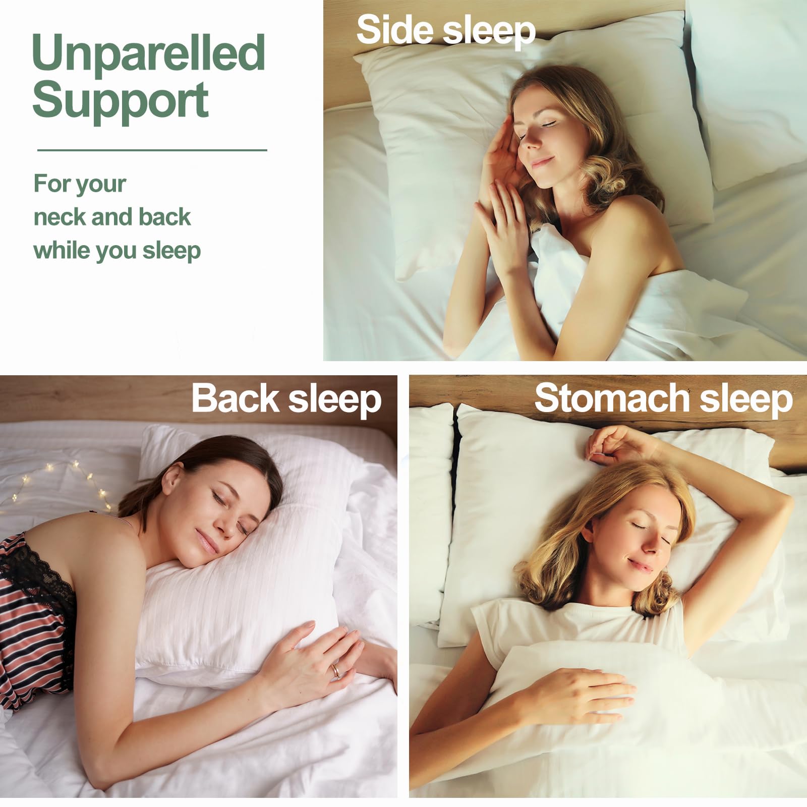 100% Natural Talalay Latex Pillow for Sleeping with Removable Cotton Cover, Premium Soft Bed Pillow Helps Relieve Pain and Pressure, Suitable for Side Back or Stomach Sleepers