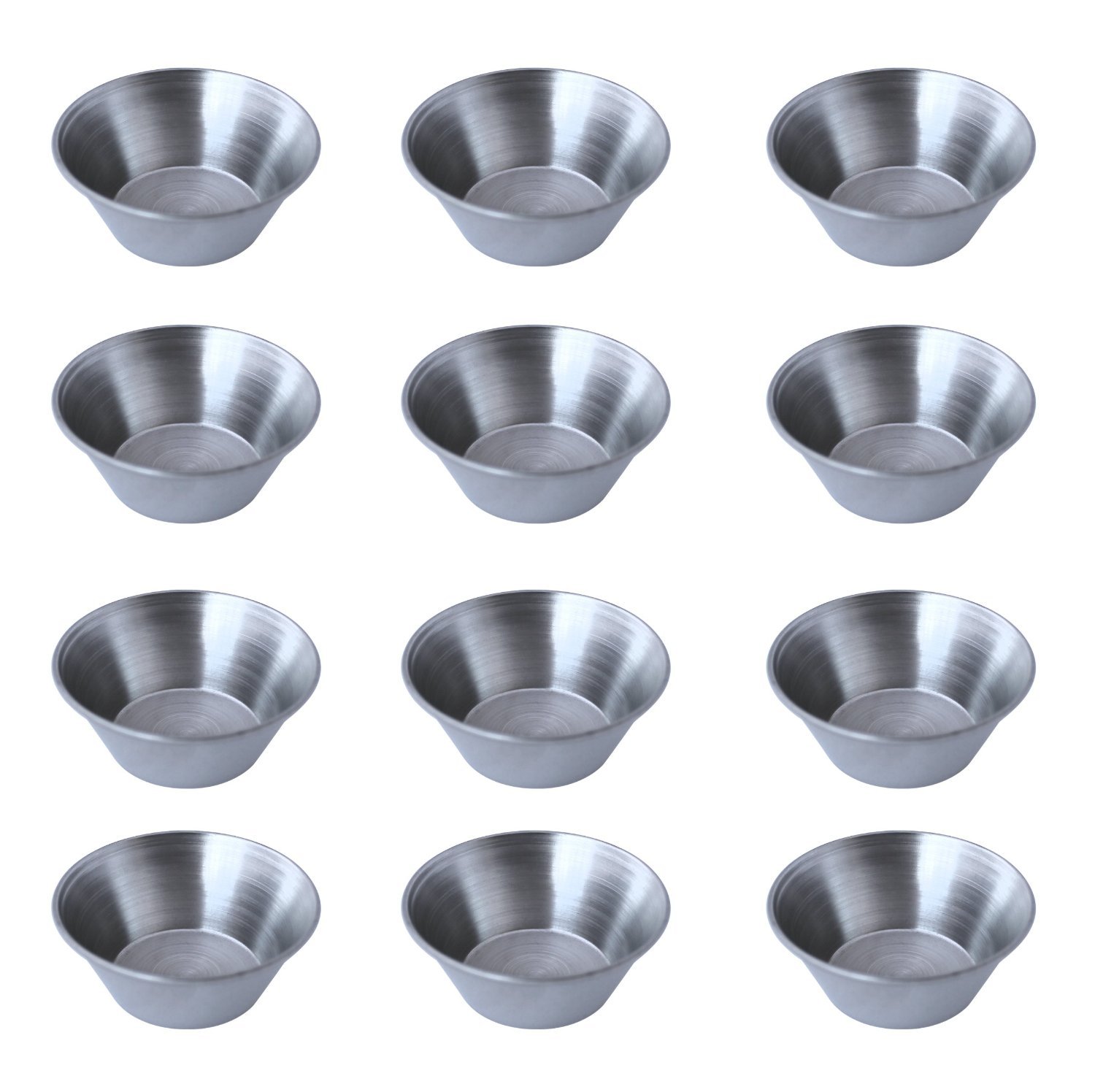 Amazon.com: Stainless Steel Portion Cups Sauce Cups, 1.5 oz, Silver: Side  Dish Plates: Home & Kitchen