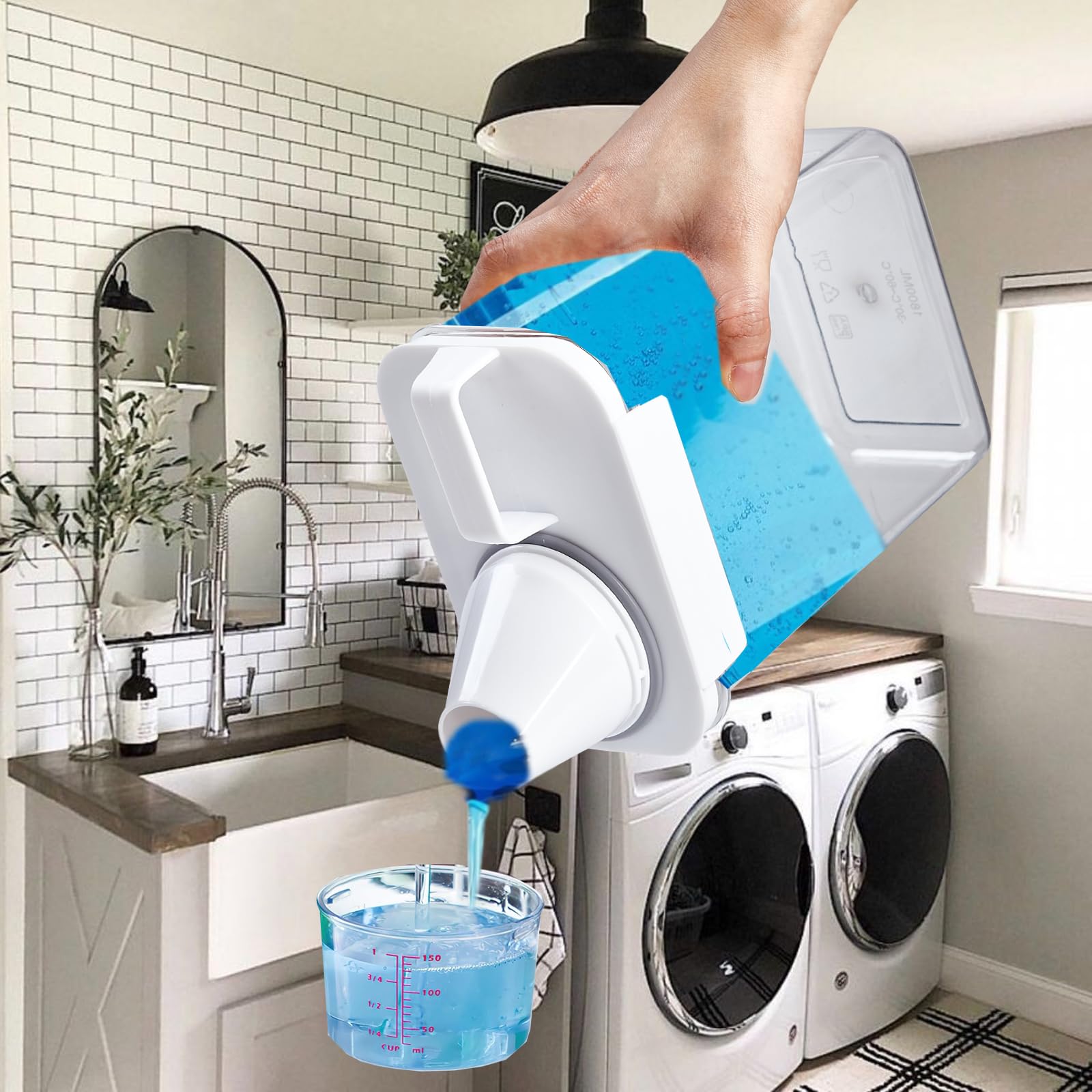 2 szt. 1100 ml przechowywanie proszku do prania, przechowywanie detergentu do prania, pojemnik na dozownik detergentu do prania