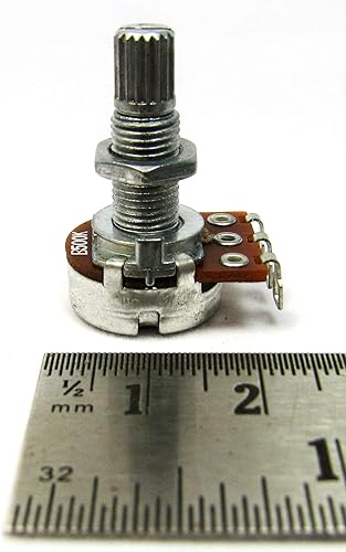 Miniatura 3 de Paquete de 6 potenciómetros de volumen de guitarra de eje largo de 500 K (fotos)
