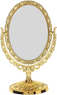 Vintage Oval Double-Sided Rotating Makeup Van...