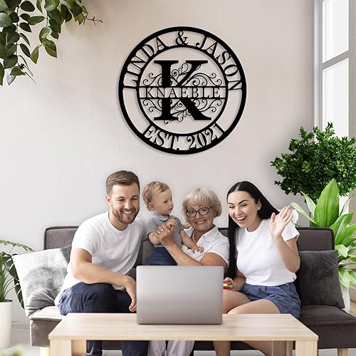 Miniatura 2 de Metal Name Signs Personalized,Custom Family Name Sign, Last Name Sign, Established Family Signs, Custom Name Signs, Family Sign For Wall, Metal Wall