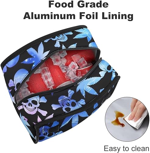 Miniatura 4 de Bolsa de almuerzo portátil de viaje, bolsa de aislamiento térmico, bolsa de comida de pícnic de gran capacidad, compatible con cannabis, marihuana,