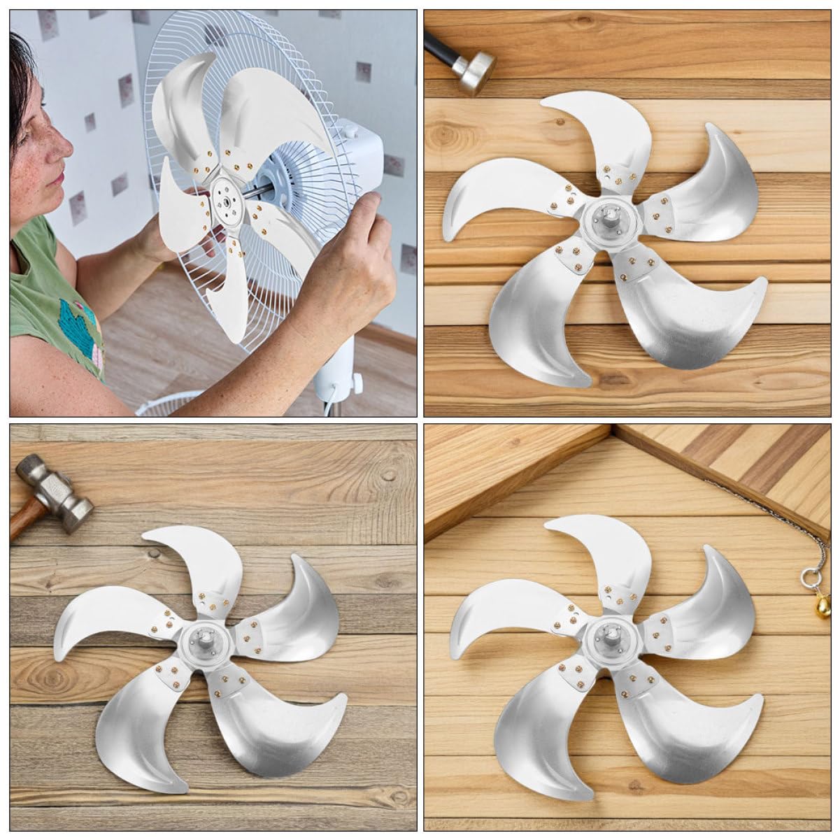 PRETYZOOM Aspas de Ventilador Industrial de Suelo Aluminio Silenciosas