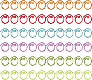60 PCS Spiral Stitch Markers Knitting Markers Rings Crochet Stitch Rings Colorful Markers Stitch Crochet Locking Markers f...