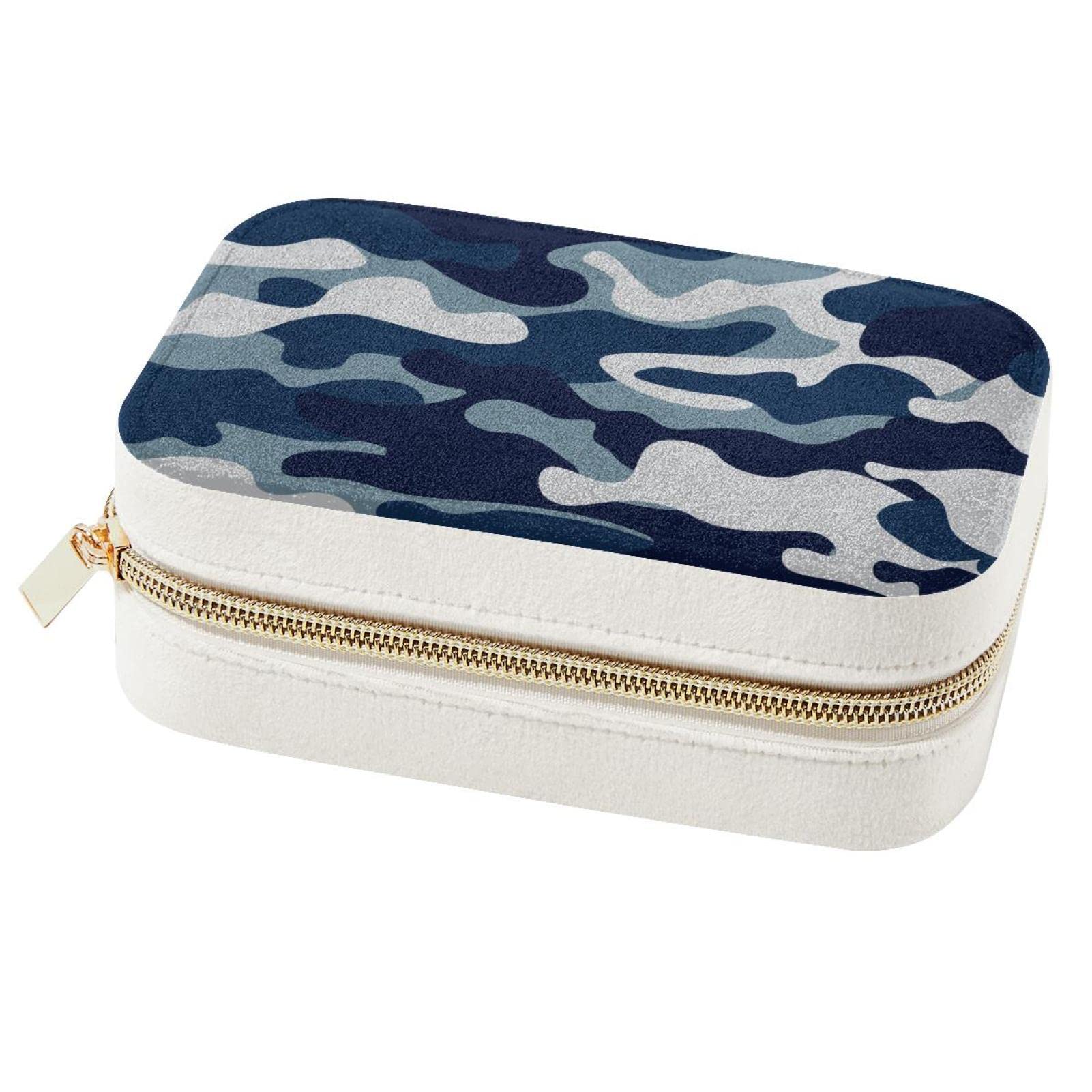 Boîte à bijoux de voyage bleue pour vos weekends et vacances