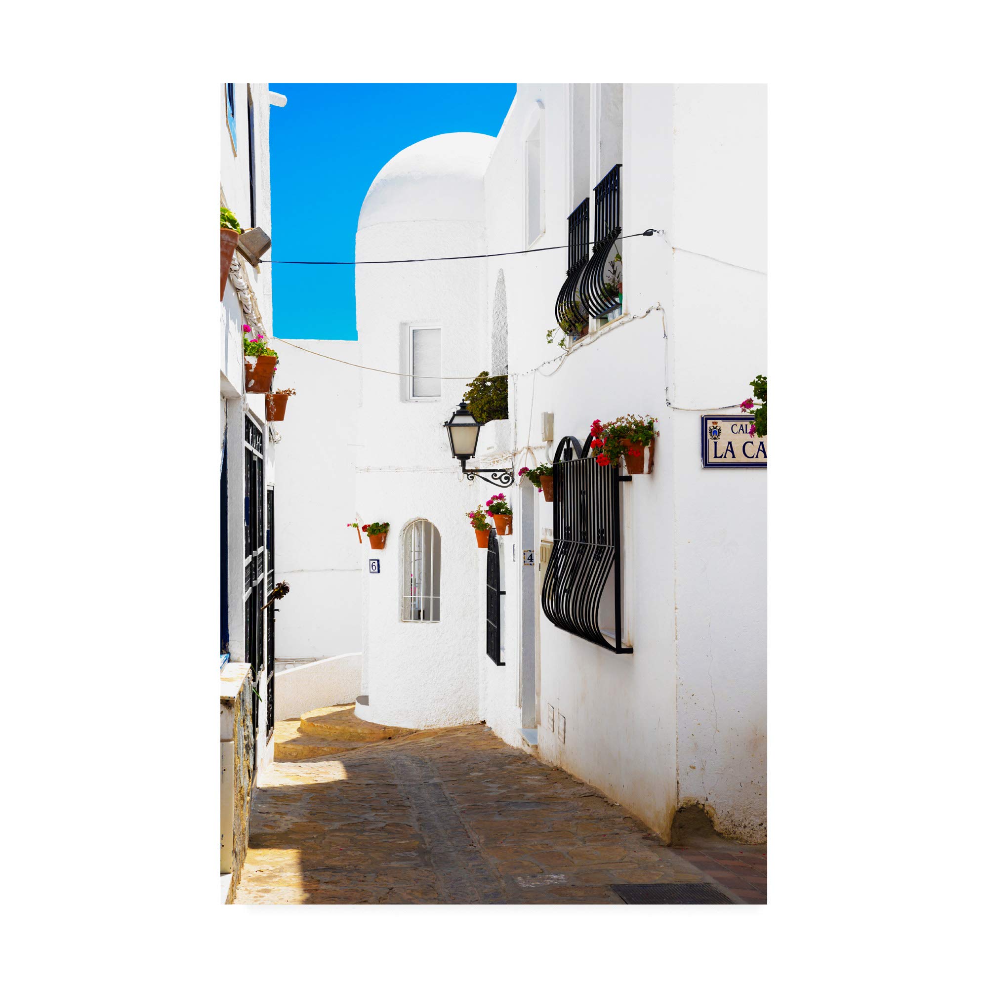 Trademark Fine Art PH01587-C3047GG Made in Spain Mijas White Architecture by Philippe Hugonnard, 30x47,